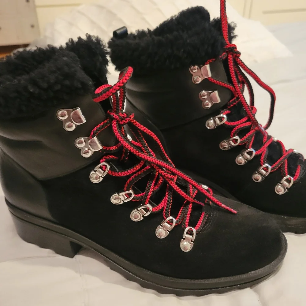 Marc Fisher LTD Suede and Sherling Boots - Picture 3 of 7